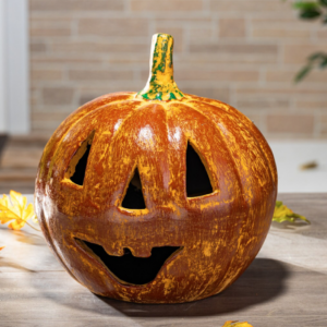 terracotta jack o lantern pumpkin